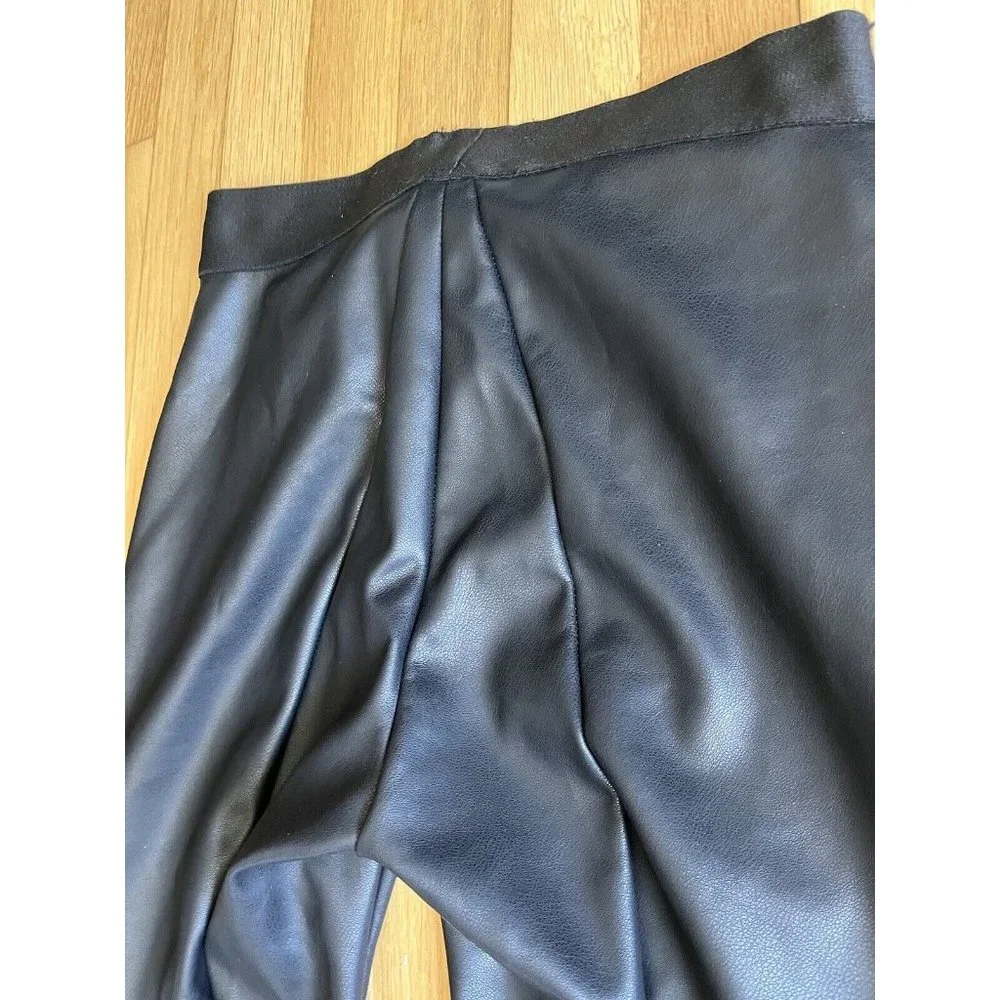 Emerson Fry XS Vegan Leather Leggings Pull On Pants Black women’s - Picture 8 of 16
